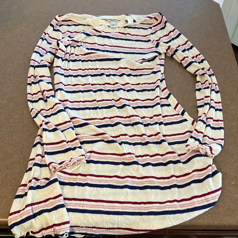 Mid Length long sleeve striped dress